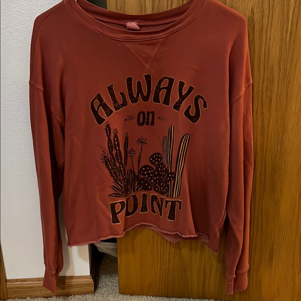 Graphic Cropped Sweatshirt